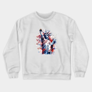 Lady liberty hand coloring Crewneck Sweatshirt